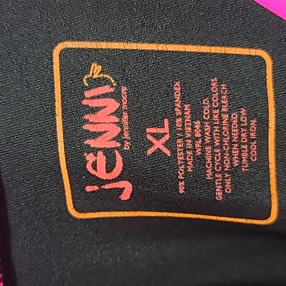 Y2k Jenni Hot Pink Fold over Yoga Pants Flared leg ACADEMIA Stretchy Shiny XL - Picture 5 of 5